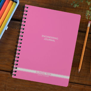 Hot Pink Classic Stripe Spiral Notebook Planer