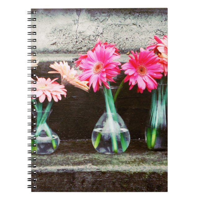 Hot Pink Daisy Notizblock (Vorderseite)