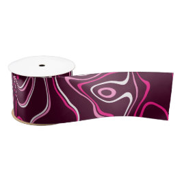 Hot pink damascus abstract swirls cool pattern satinband