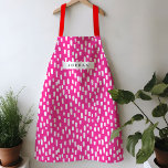 Hot Pink Dashing Schürze<br><div class="desc">Die helle und fröhliche Schürze mit ihren handgezeichnet Strichen sorgt das ganze Jahr über für ein spielerisches Ambiente. Personalisieren Sie mit Ihrem eigenen Namen oder geben Sie als praktisches und nachdenkliches Geschenk!</div>