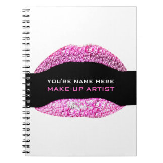 Hot Pink Diamond Bling Make-up Artist 80 Seite Notizblock