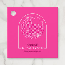 Hot Pink Disco Boogie Brautparty Geschenkanhänger