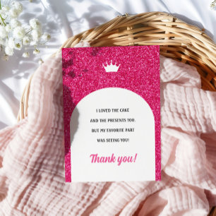 Hot Pink Doll Card, Fashion Doll Danke Karte