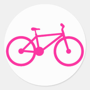 Hot-Pink-Fahrrad; Fahrrad Runder Aufkleber