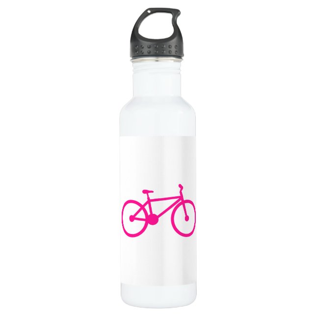 Hot-Pink-Fahrrad; Fahrrad Trinkflasche (Vorderseite)