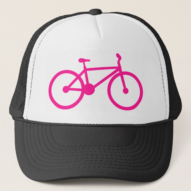 Hot-Pink-Fahrrad; Fahrrad Truckerkappe (Vorderseite)