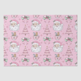 Hot Pink Father Christmas Bow Seidenpapier