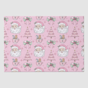 Hot Pink Father Christmas Bow Seidenpapier