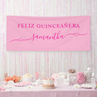 Hot Pink Feliz Quinceañera Herzschwätzname