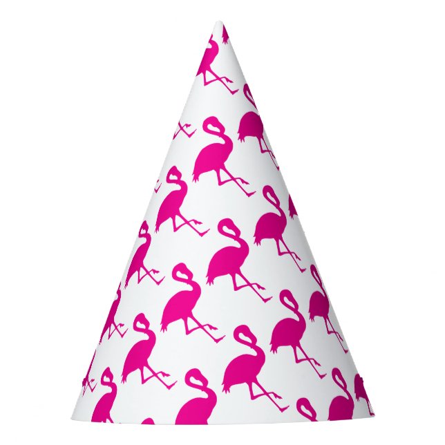 Hot Pink Flamingo Partyhütchen (Vorderseite)