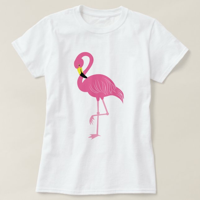 Hot Pink Flamingo T-Shirt (Design vorne)
