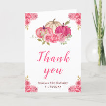 Hot Pink Floral Pumpkins Geburtstag
