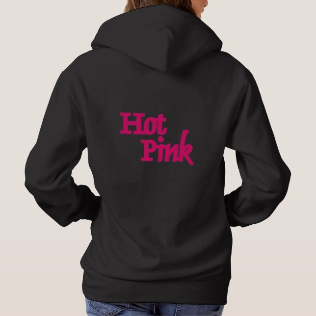 Hot Pink Frauen schwarz gekleidetes Sweatshirt zur (Rückseite)