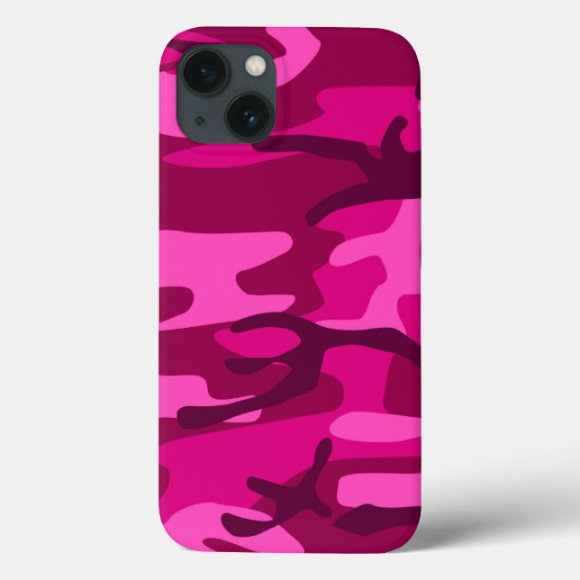 Hot Pink Fuchsia Camouflage Camouflage Girl Patter Case-Mate iPhone Hülle (Rückseite)