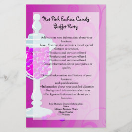 Hot Pink Fuchsia Candy Buffet Flyer