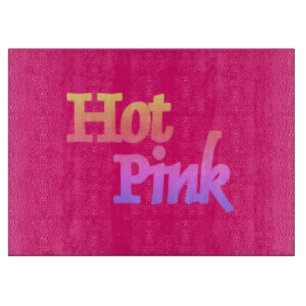 Hot Pink Fuchsia Glasspanplatte Schneidebrett