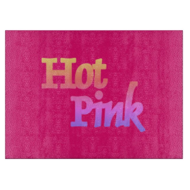 Hot Pink Fuchsia Glasspanplatte Schneidebrett (Vorderseite)