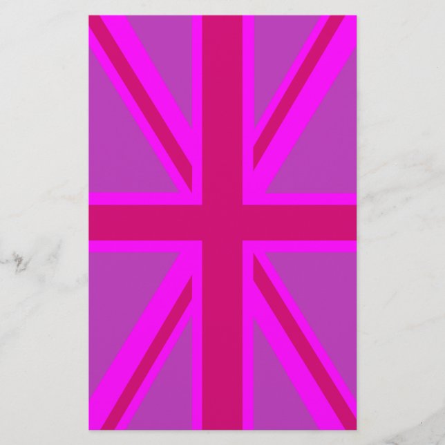 Hot Pink Fuchsia Union Jack Decor (Vorderseite)