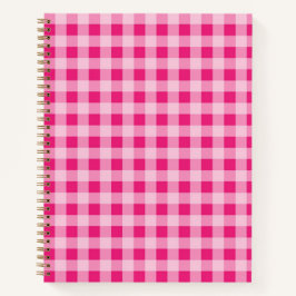 Hot Pink Gingham Notebook Notizbuch