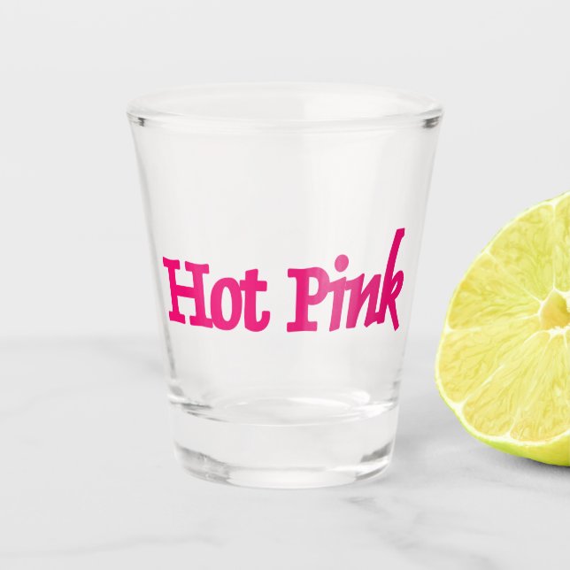 Hot-Pink-Glas Schnapsglas (Vorderseite)