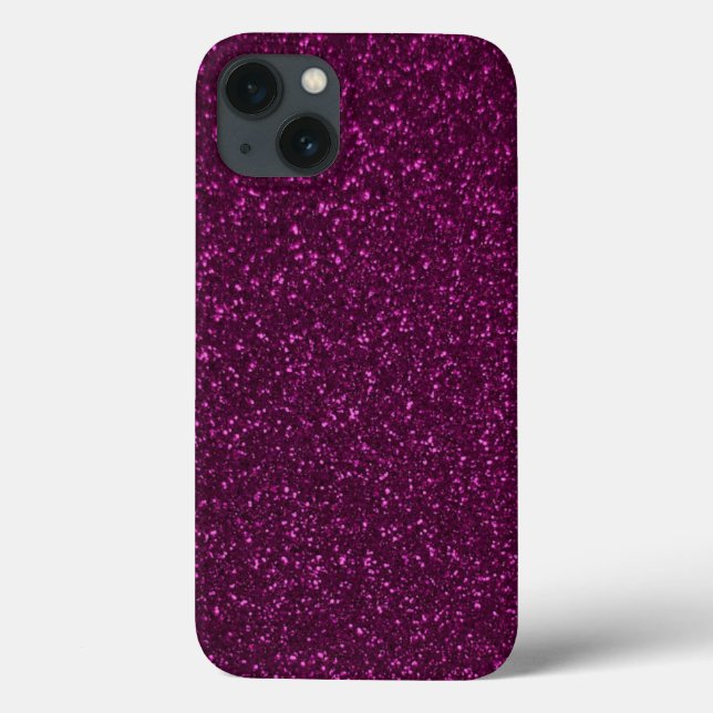 Hot-Pink-Glitzer-Effekt Case-Mate iPhone Hülle (Rückseite)