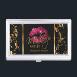 Hot-Pink-Glitzer Lips on Gold & Marble Business C Visitenkarten Dose<br><div class="desc">Berufliche Visitenkarten-Inhaber in einem Hot-Pink-Glitzer Lips auf Gold & Marmor-Design-Druck mit DIY Text. Dieses Produkt ist zu 100% benutzerdefinierbar. Grafik und/oder Text können hinzugefügt, gelöscht, verschoben, verändert, verändert, gedreht usw. werden.(nur durch Klicken auf den Bereich "EDIT DESIGN") ⭐ 99% meiner Designs in meinem Shop sind in Schichten gemacht. Damit können...</div>