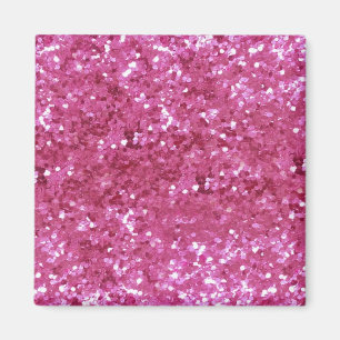 Hot Pink Glitzer Look Magnet