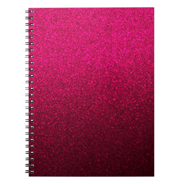 Hot Pink Glitzer Notizblock (Vorderseite)