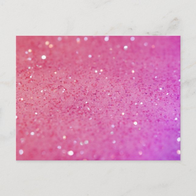 Hot Pink Glitzer - Shiny, Glitzern Postkarte (Vorderseite)