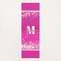 Hot Pink Glitzern Bokeh Monogram