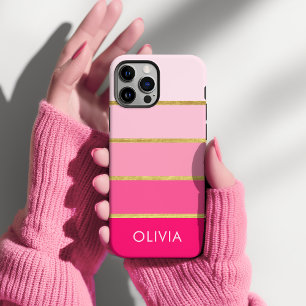 Hot Pink & Gold Girls Personalisiert Case-Mate iPhone Hülle