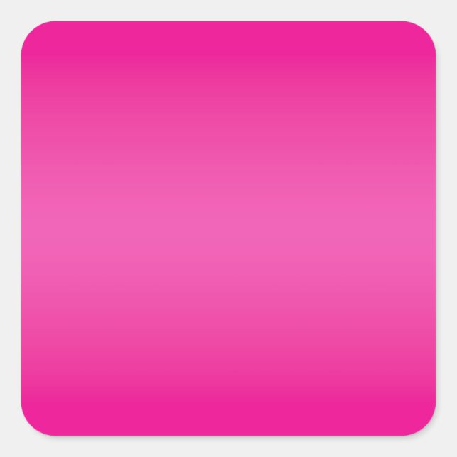 Hot Pink Gradient Blank Quadratischer Aufkleber (Vorderseite)