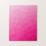 Hot pink gradient geometric mesh pattern puzzle<br><div class="desc">Hot pink gradient geometric mesh pattern jigsaw puzzle. 
Triangle geometric mesh with light to dark ombre gradient.</div>