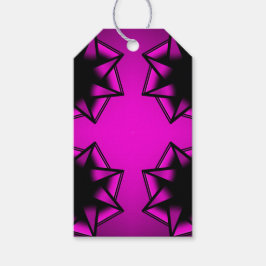 Hot Pink Gradient Star Bow Geschenkanhänger