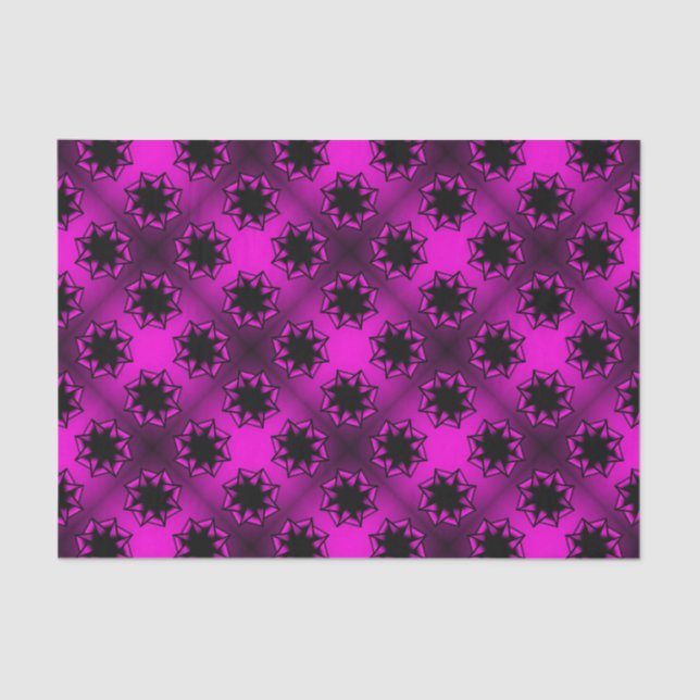 Hot Pink Gradient Star Bow Seidenpapier (Vorderseite)