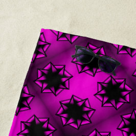 Hot Pink Gradient Star Bow Strandtuch