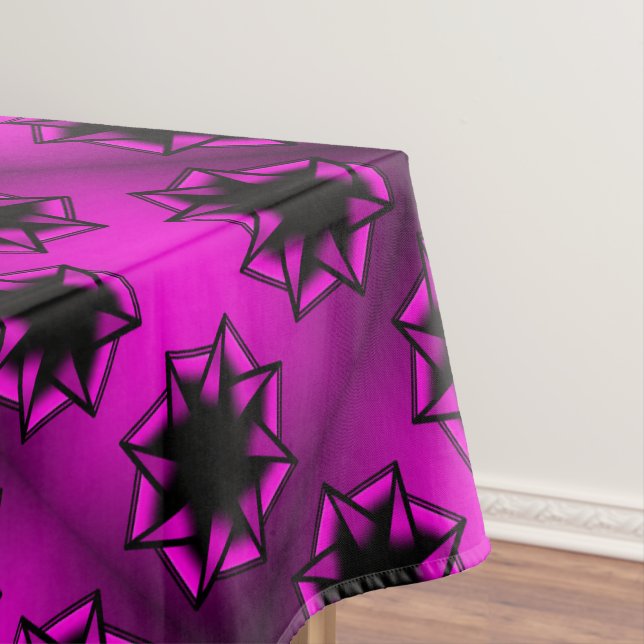 Hot Pink Gradient Star Bow Tischdecke (Beispiel)