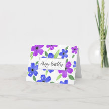 Hot Pink Grau Wasserfarbe Fünf Petal Blumenmotiv