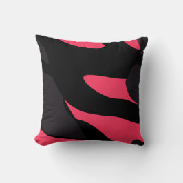 Hot pink, gray and black Camo abstract Kissen