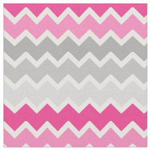Hot Pink Gray Ombre Zickzack Zigzag Muster Stoff