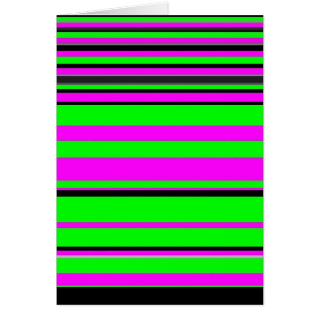 Hot Pink Green Black Colorful Stripe Muster (Vorne)