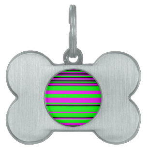 Hot Pink Green Black Colorful Stripe Muster Tiermarke
