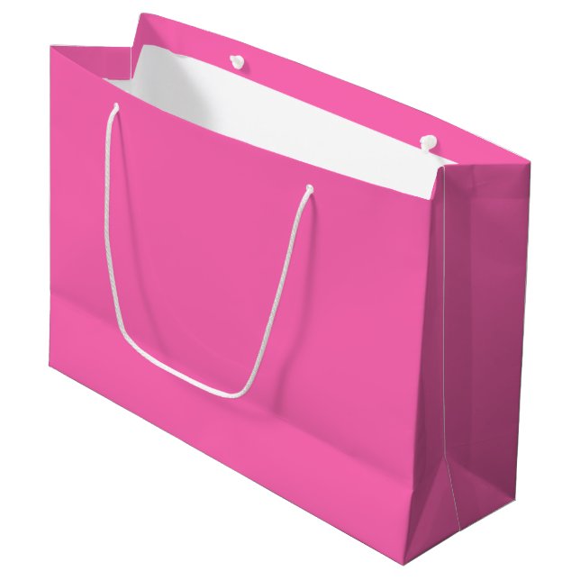 Hot Pink Große Geschenktasche Geschenktüte (Vorderseite Schrägansicht)