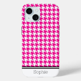 Hot Pink Hahnentrittmuster Custom Samsung Case-Mate iPhone Hülle