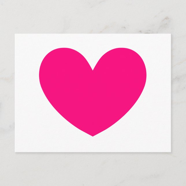 Hot Pink Heart Design A01 Postkarte (Vorderseite)