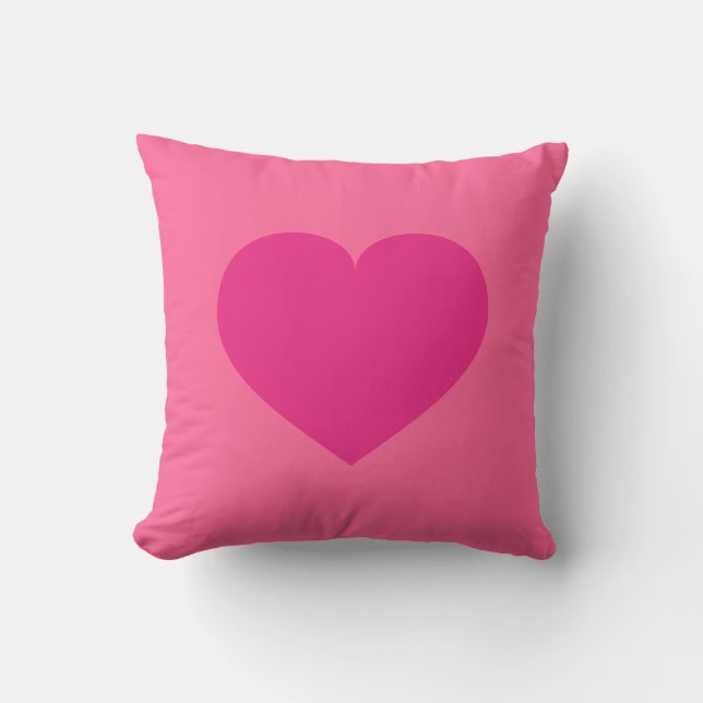 Hot Pink Heart Kissen (Vorderseite)