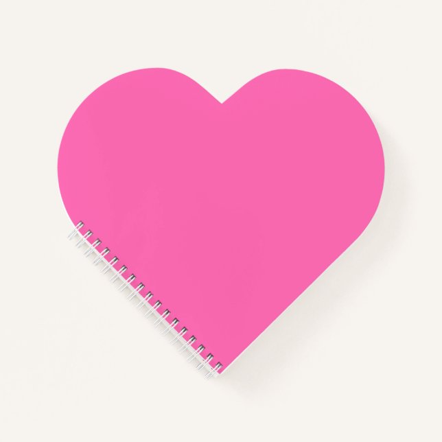 Hot-Pink-Heart-Notebook Notizbuch (Vorderseite)