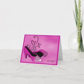 Hot Pink Heelses Quinceanera 15. Geburtstag UAWG Einladung