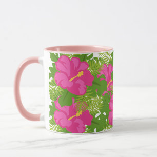 HOT PINK HIBISKUS BLUME TASSE