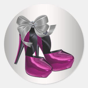Hot Pink High Heel Sticker